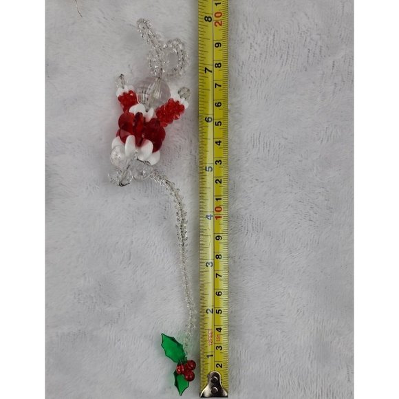 Vintage Beaded Christmas Ornaments Lot of 13 Wreath Bell Candy Canes - Picture 6 of 11